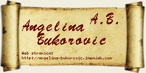 Angelina Bukorović vizit kartica